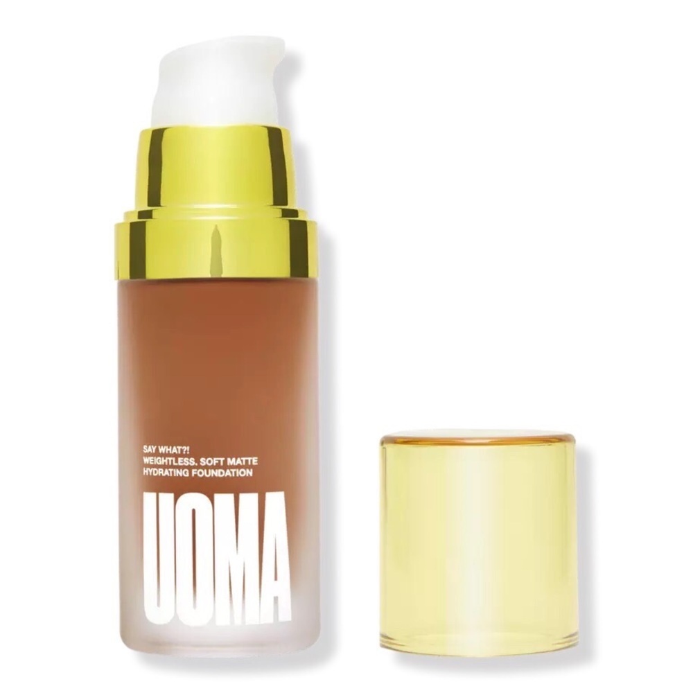 Uoma Beauty Foundation Bottle - Brown Shade with Gold Pump and Cap